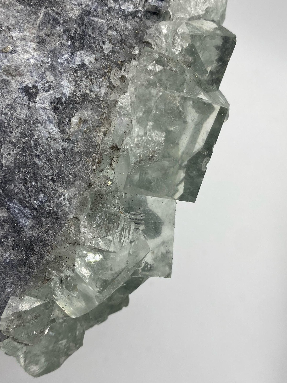 Clear Cubic Fluorite Cluster with Rainbow Flash! See Video!