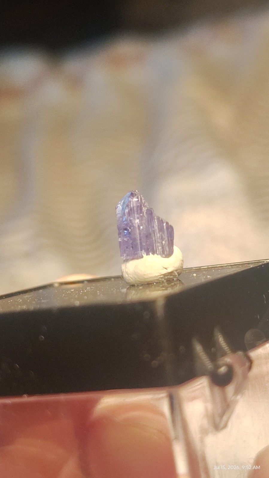 14ct Natural Unheated Tanzanite Crystal Thumbnail Specimen – Merelani, Tanzania
