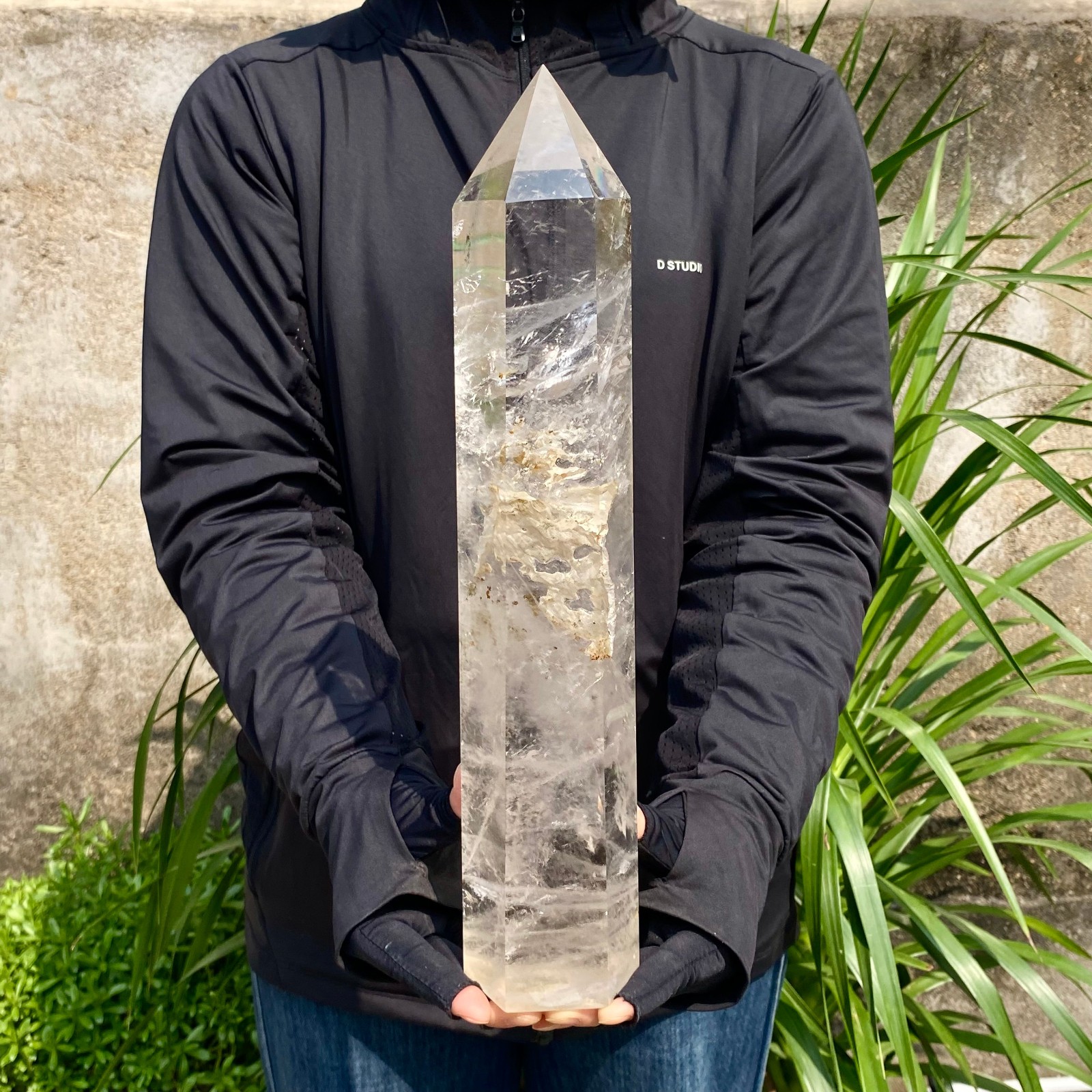 6.17LB Natural Clear Crystal Obelisk Quartz Energy Tower Point Reiki Healing Gem