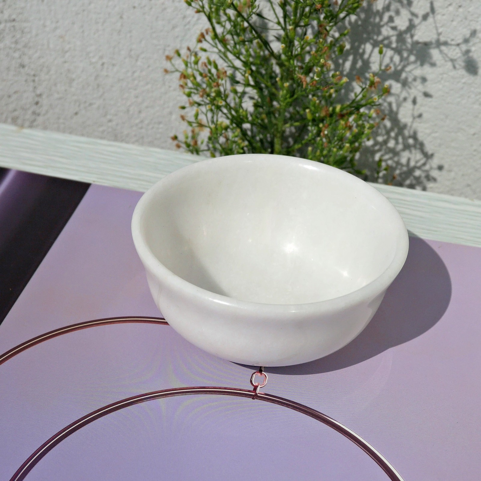 3.9″ White Jade Bowl Natural Crystal Carved Gems Dish Holder Healing Decor Gift