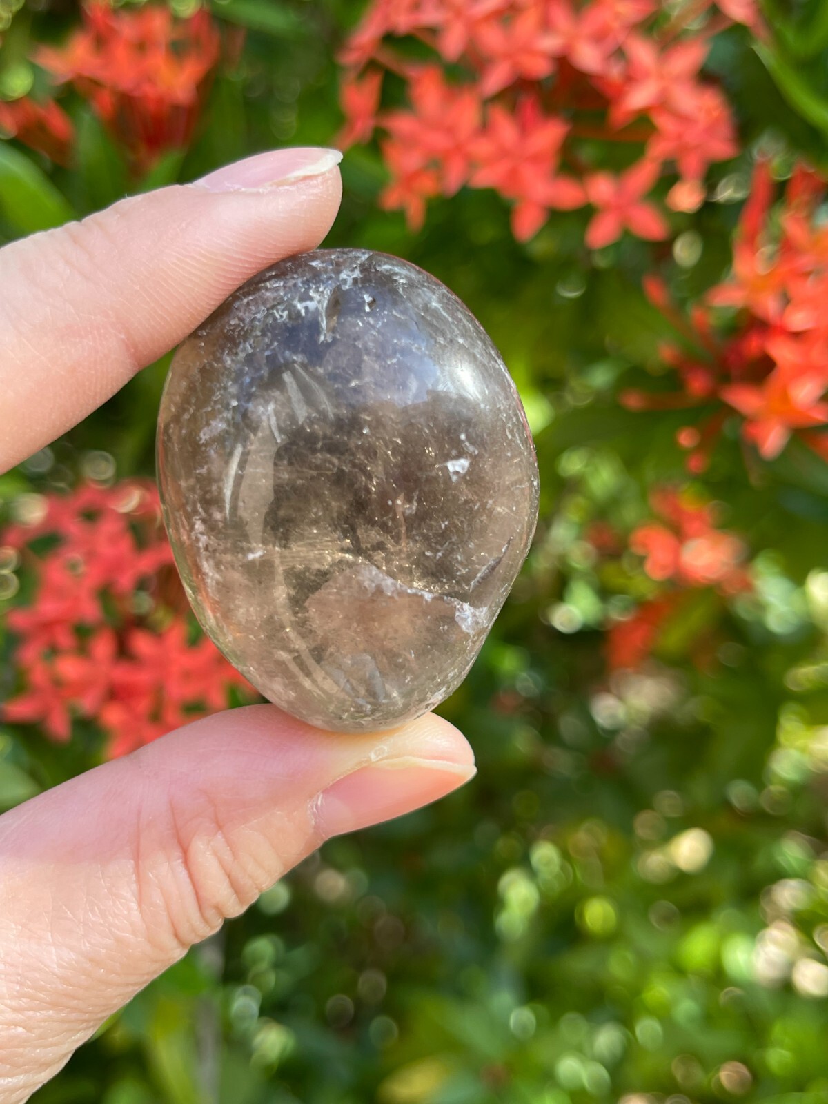 Smoky Quartz Pebble, 1-2 Inches Large Tumbled Smoky Quartz, Pick How Many