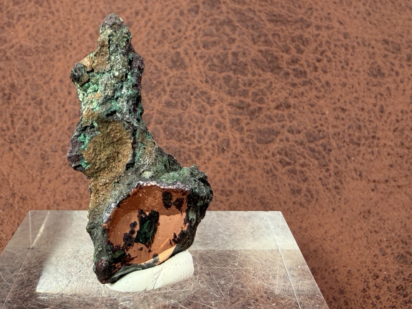 Natural Oxidized Green Glacial Float Copper with Buffed Finish, Michigan 16.1 g