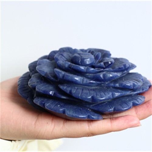 0.54kg Natural Blue Aventurine Flower Reiki Crystal Decor Mineral Specimen Gift
