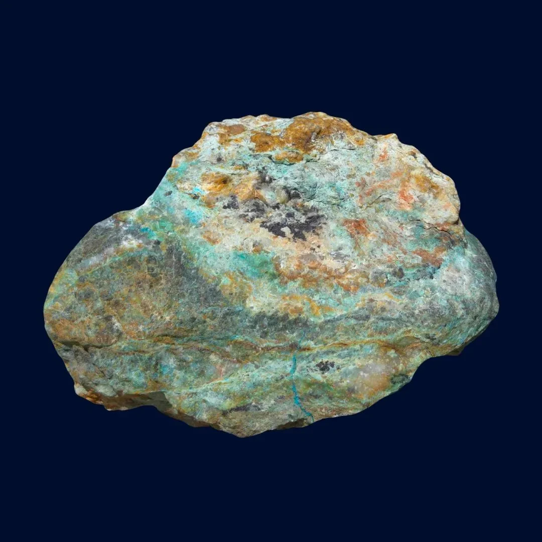 Blue Basin Mine Copper Ore 652g Chrysocolla Quartz Nevada Display Specimen