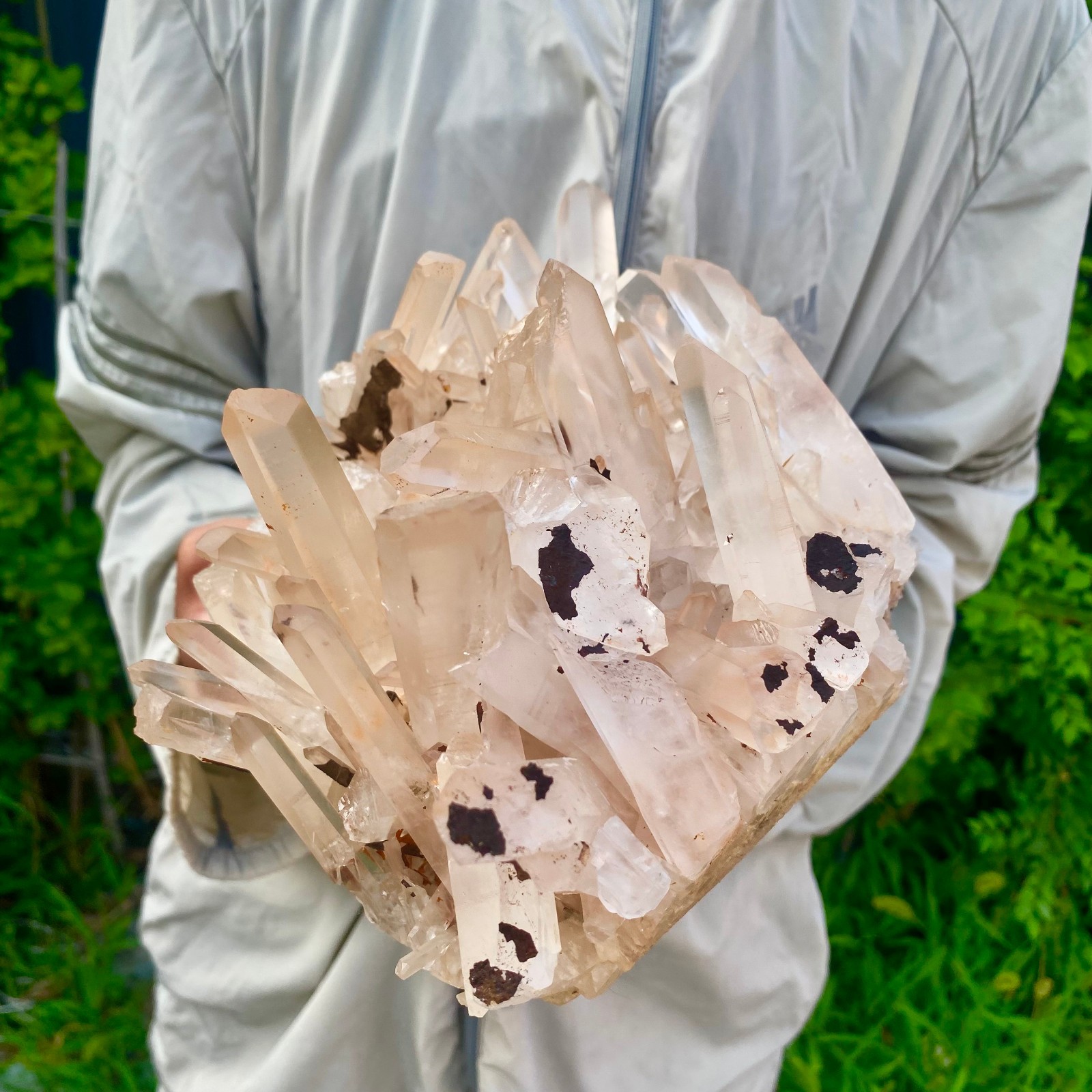 9.36LB Large Natural Clear White Crystal Quartz Cluster Energy Healing Specimen