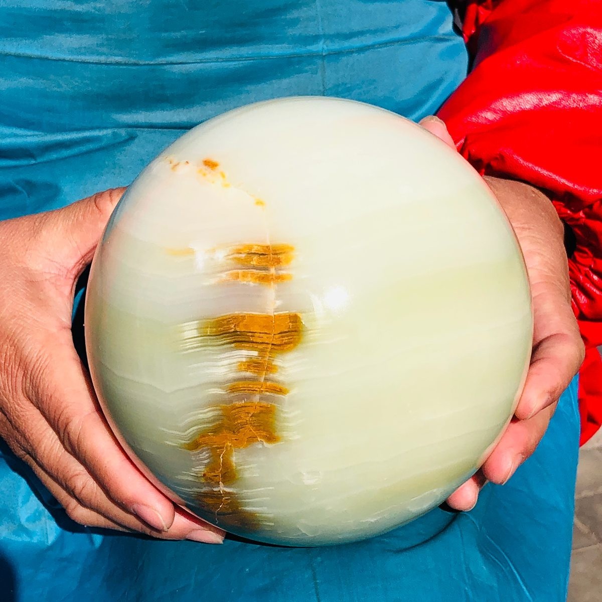 4900g Natural Afghan Jade Chakra Quartz Sphere healing ball Specimen