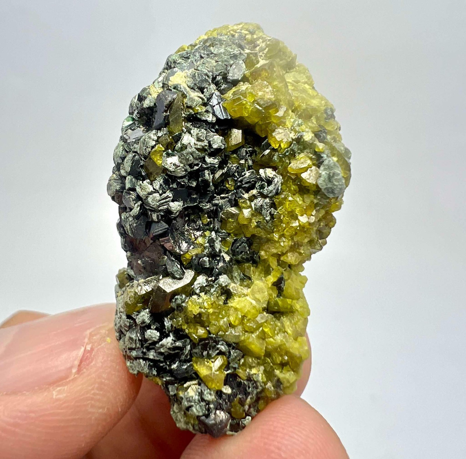 86 CT Rare Vesuvianite With Magnetite Crystals On Matrix From Pakistan AS42