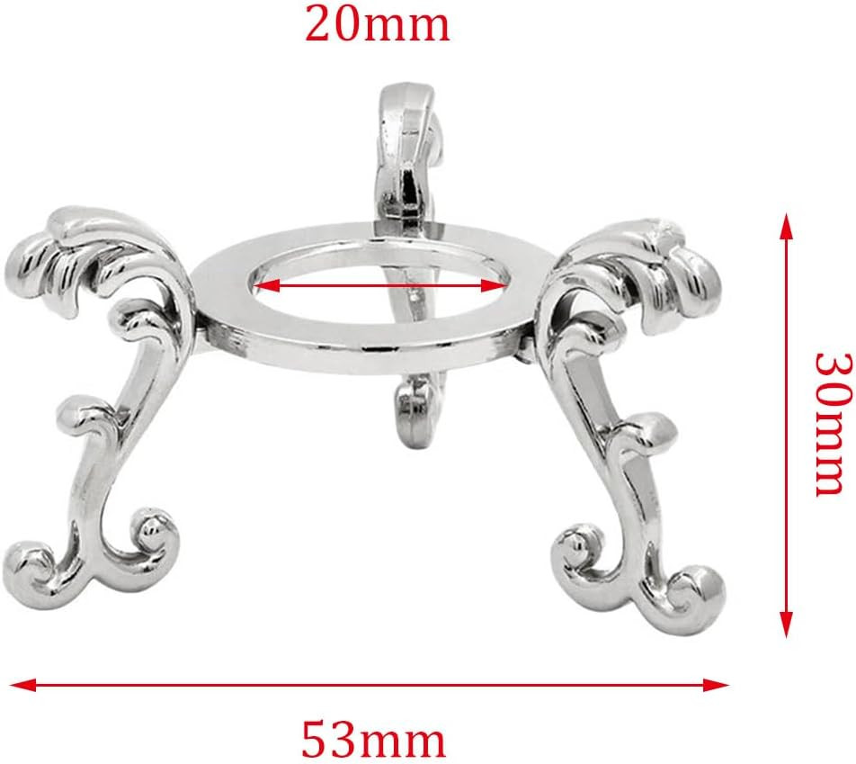 6PCS Silver Crystal Ball Stand Display Natural Rock for 40Mm to 80Mm Spheres Bas