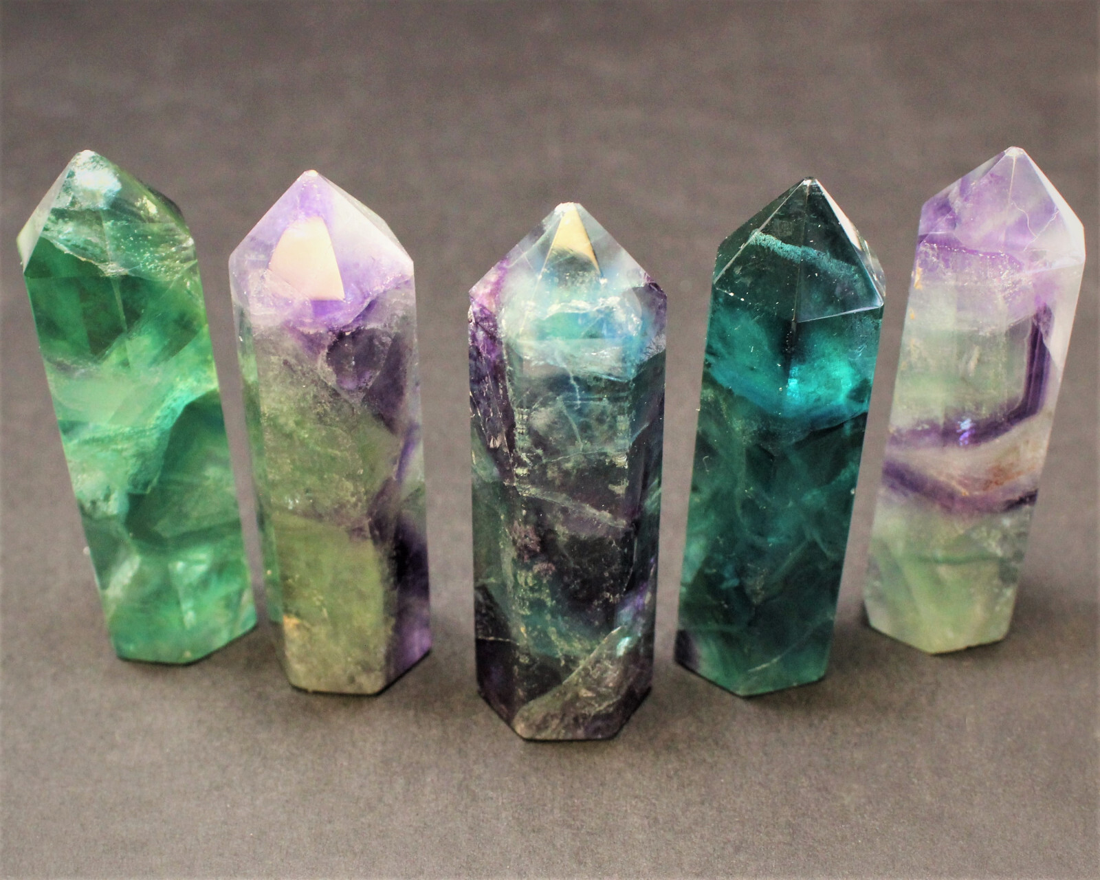 Natural Fluorite Generator / Obelisk, 2.5-4″ (Fluorite Tower, Rainbow Fluorite)