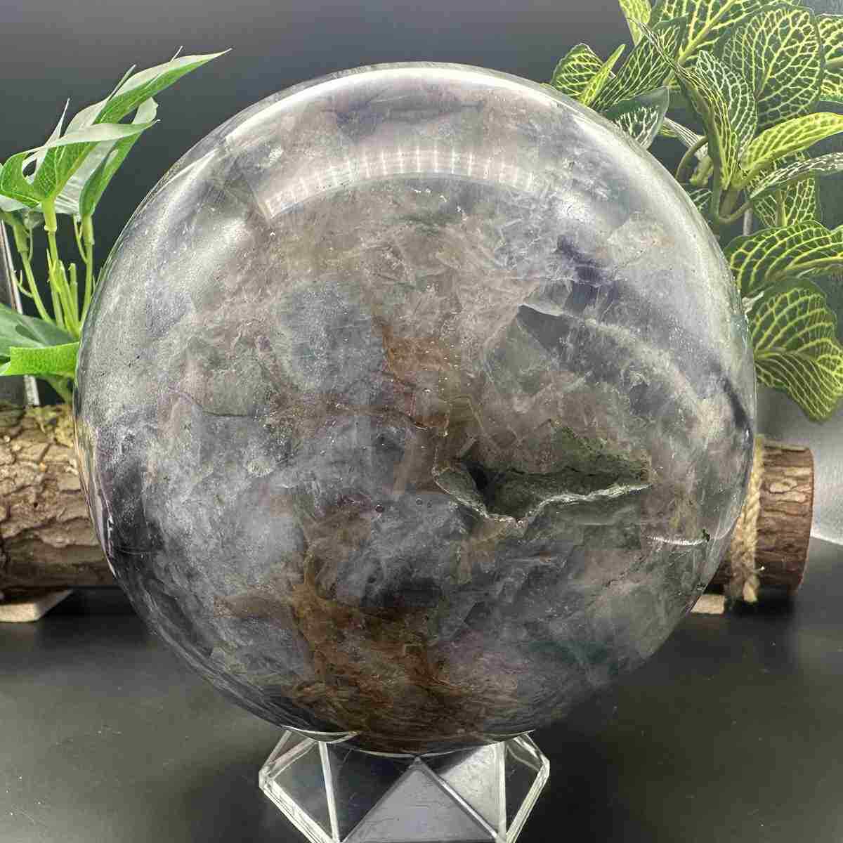 4730g Natural Fluorite Quartz Sphere Crystal Energy Ball Reiki Healing Gem