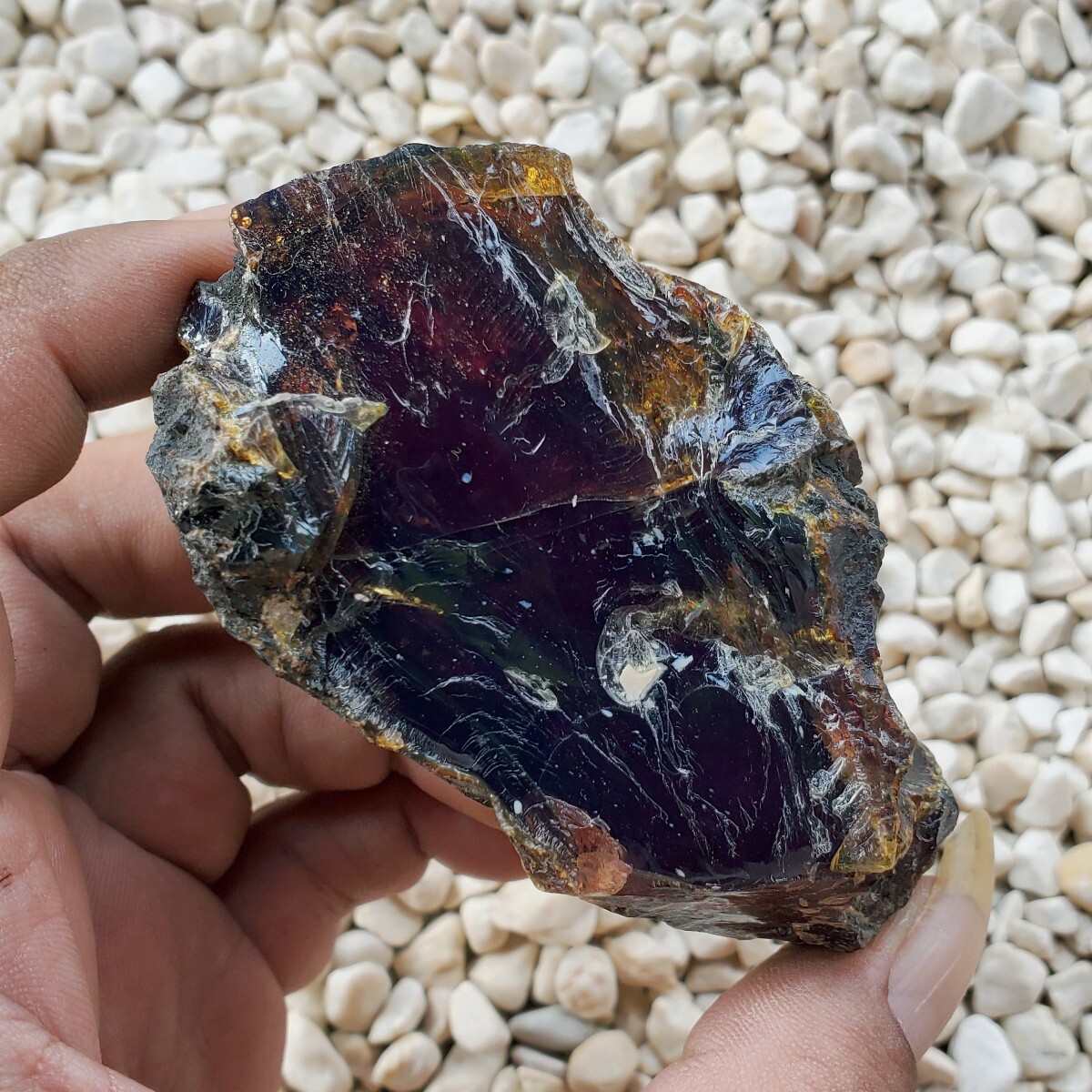 105 Grams Sumatran Blue Amber Rough #99