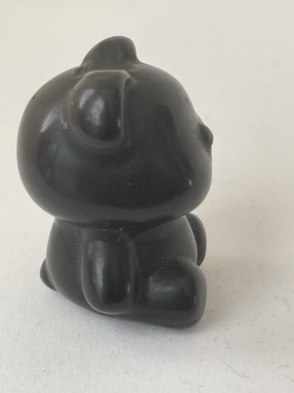 Black Obsidian Crystal/Gemstone Mini Bear Carving 1 1/4″ x 1″ 23G