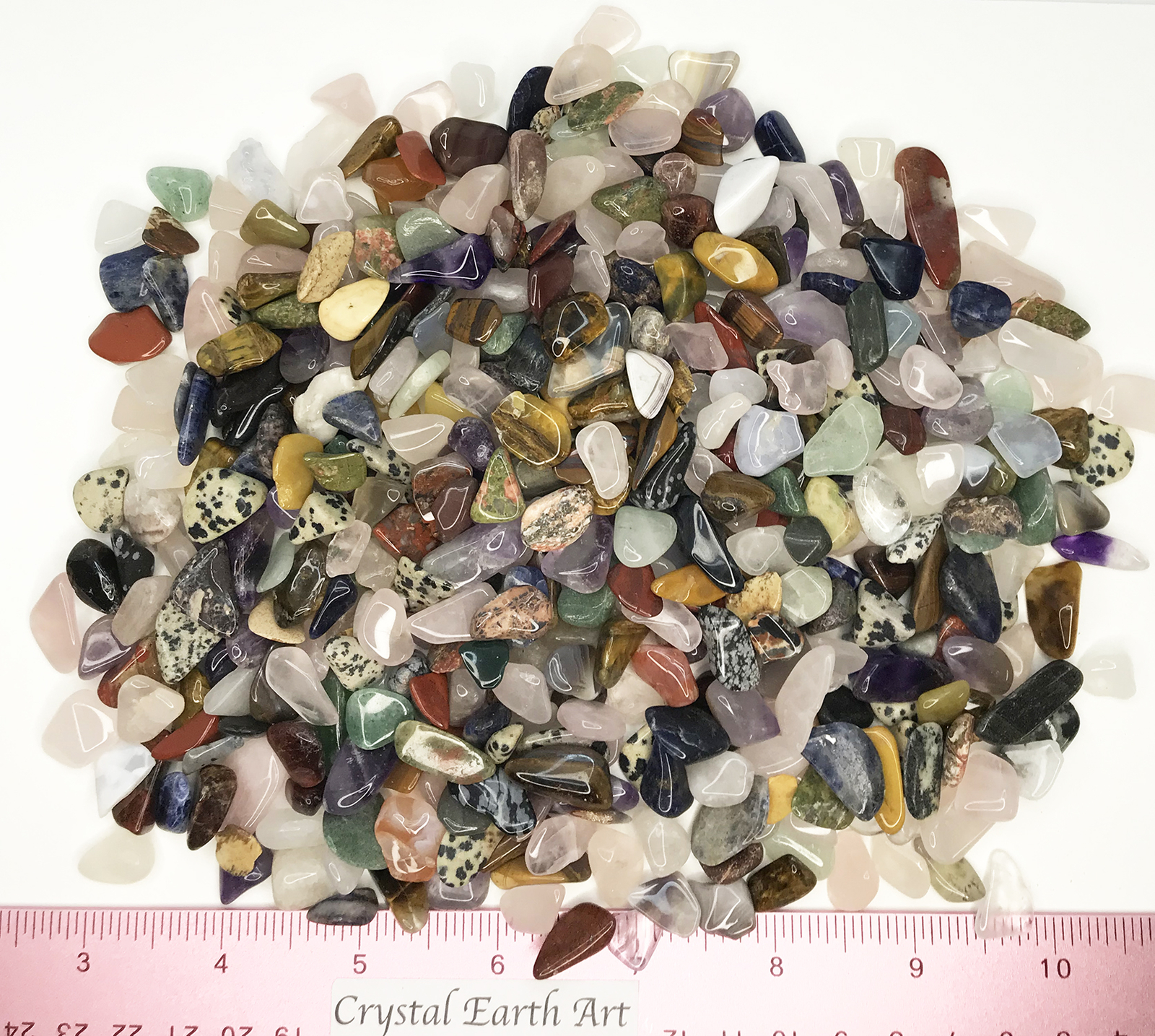 Gemstone Mix Natural African Polished X-Small (8-15mm or 5/16-5/8″) 1 lb.