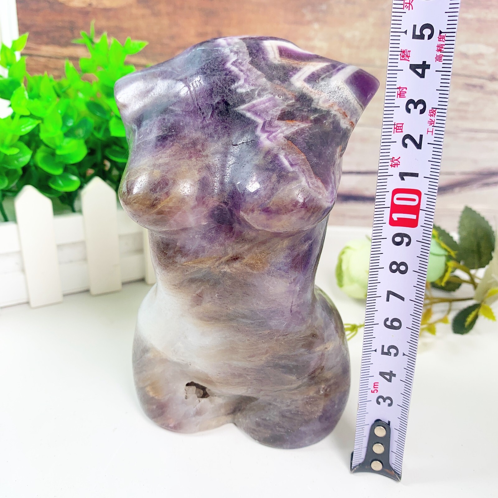 1pc Natural amethyst goddess Crystal woman body carving Home decoration