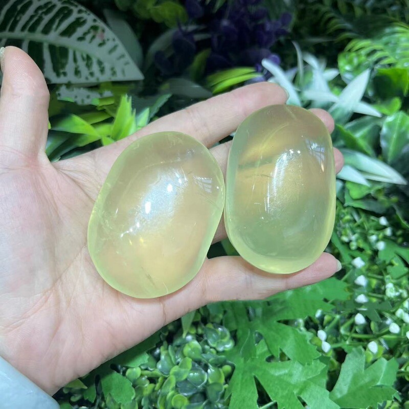 TOP Wholesale Natural Citrine Quartz Palm Stone Quartz Crystal Reiki Healing 1PC