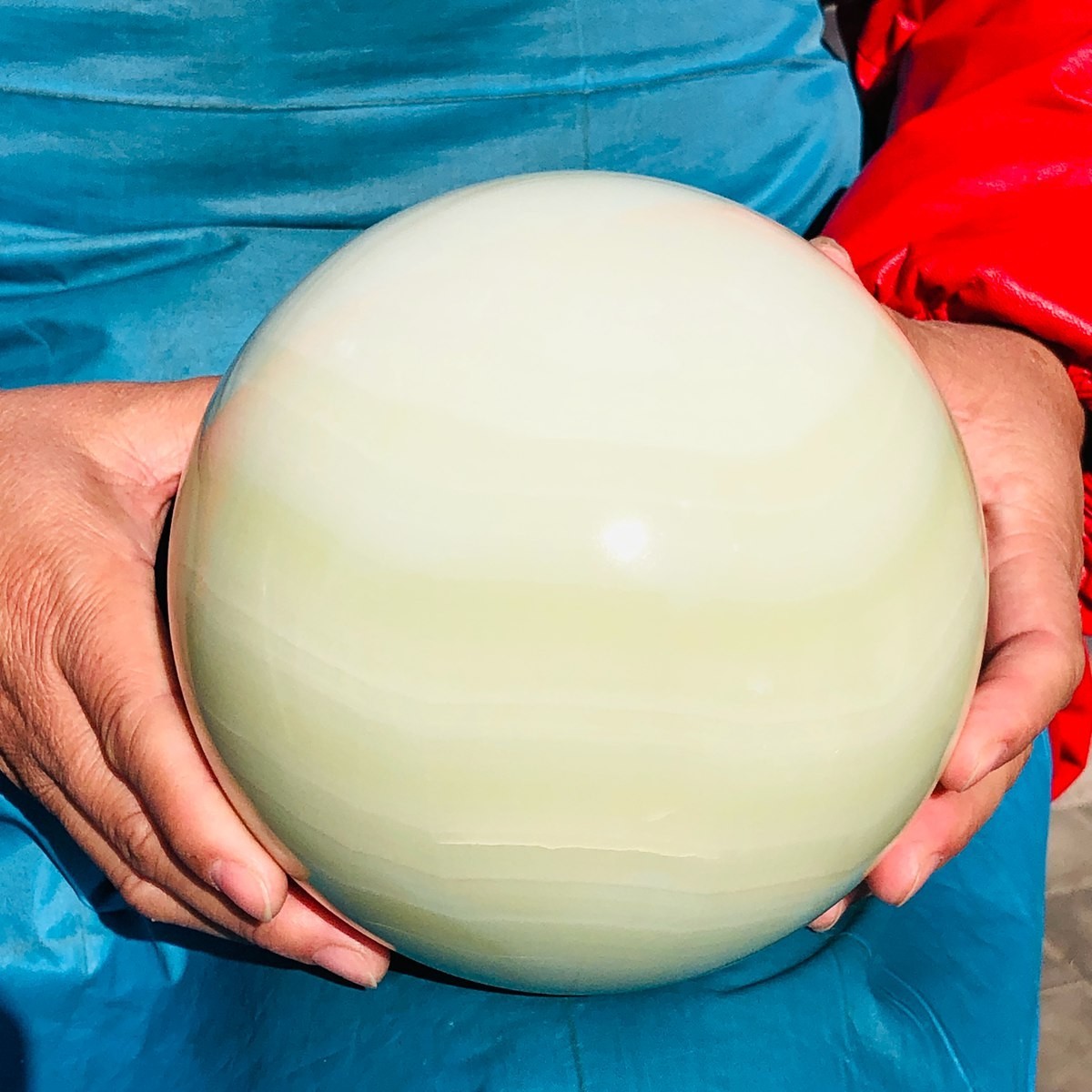 4900g Natural Afghan Jade Chakra Quartz Sphere healing ball Specimen