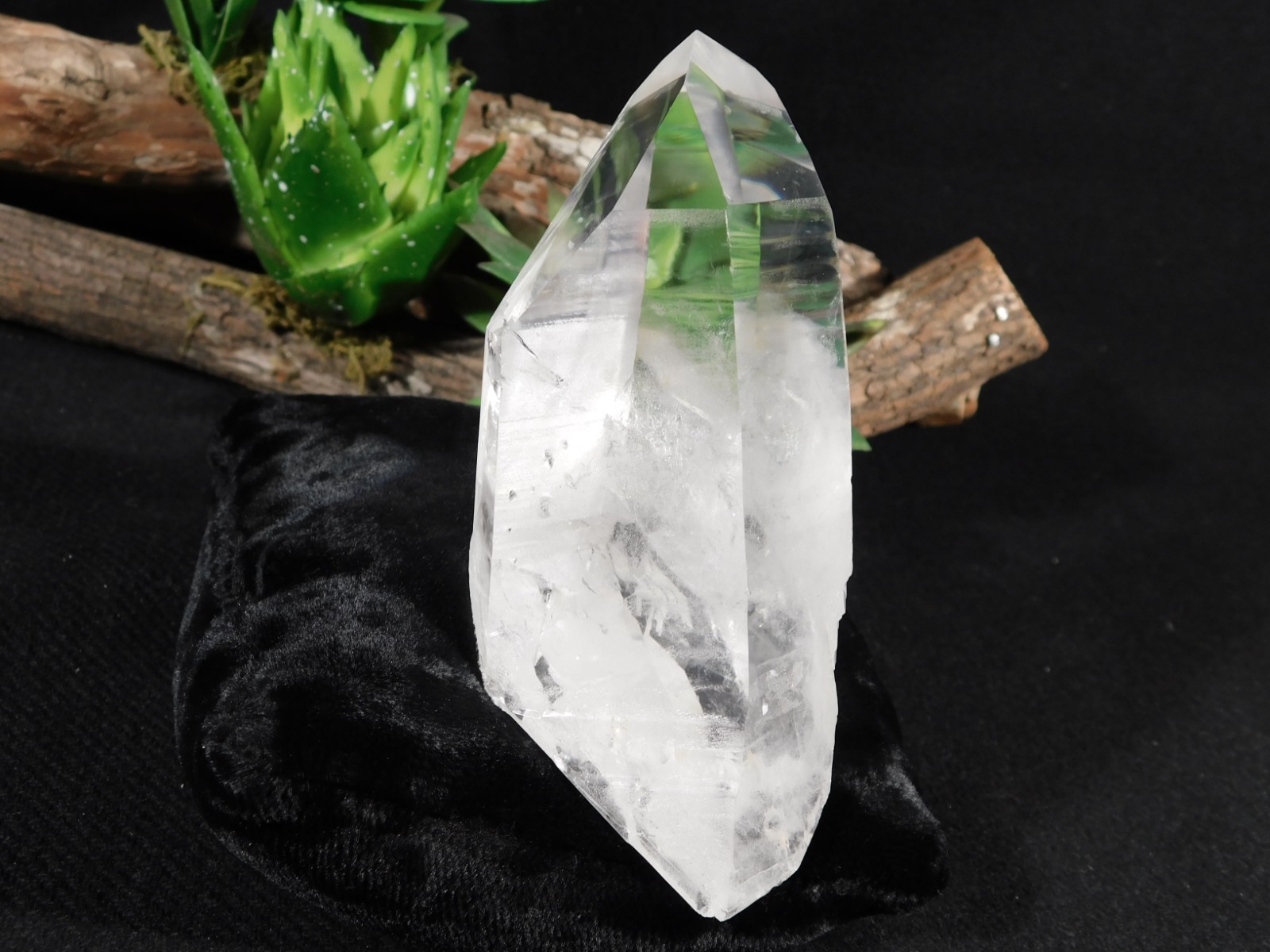 Larger! Translucent LEMURIAN Quartz Crystal TWIN From Brazil 335gr