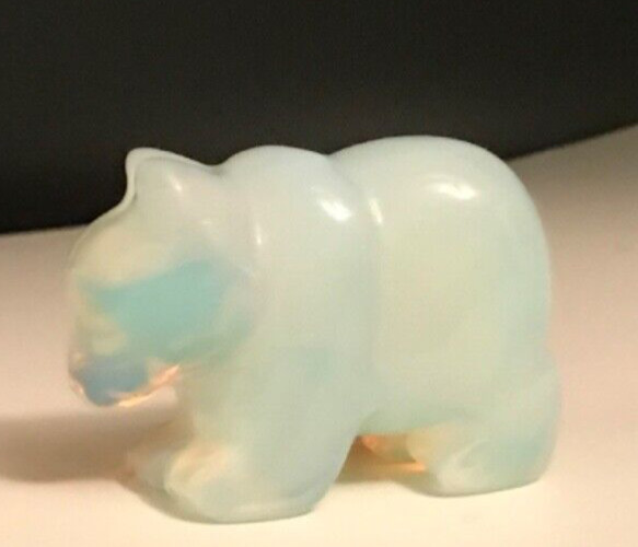 Natural Opalite Bear Crystal Figurine Home Decoration Mineral Specimen