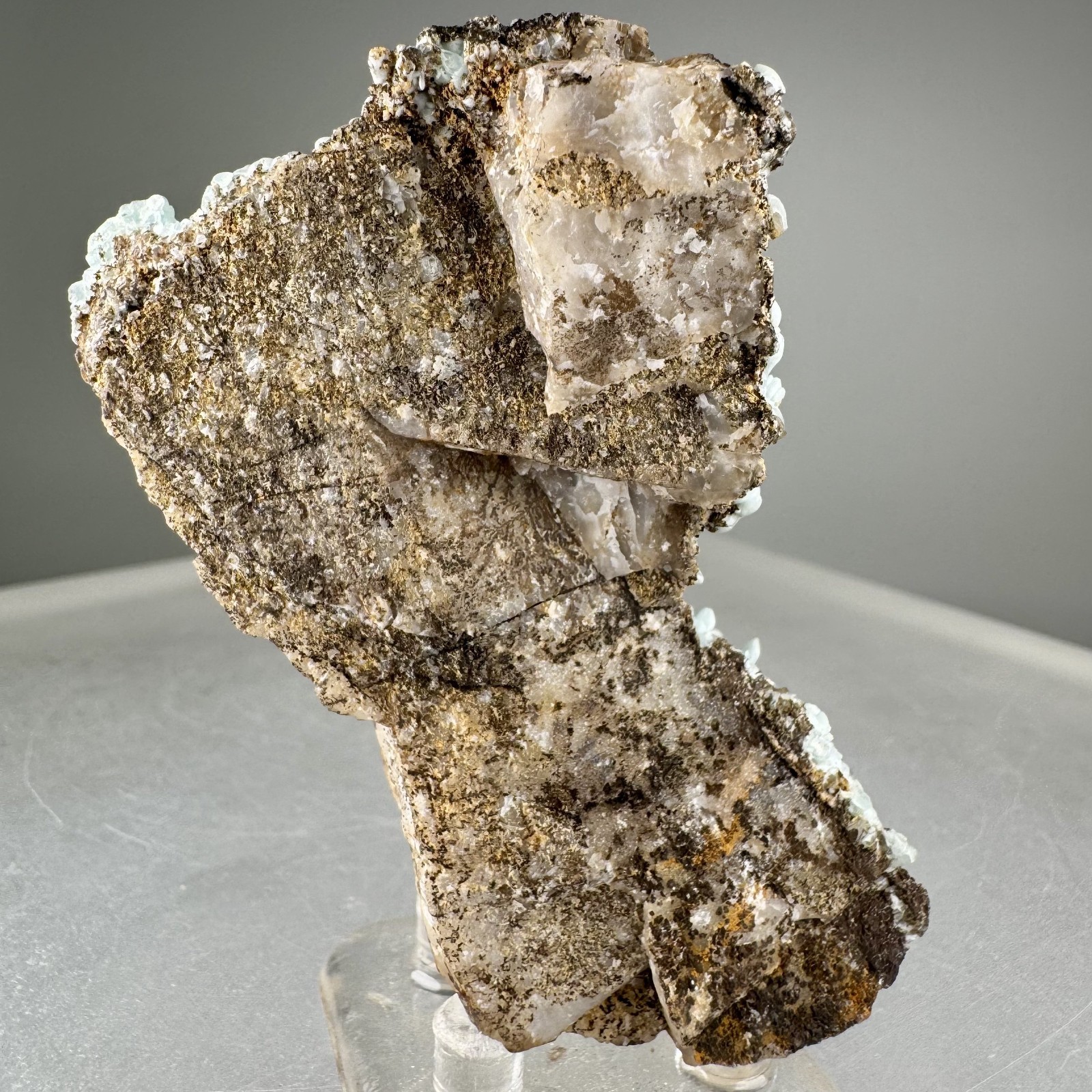 Nice Blue Smithsonite: Kelly Mine, Magdalena, Socorro Co., New Mexico- Classic!