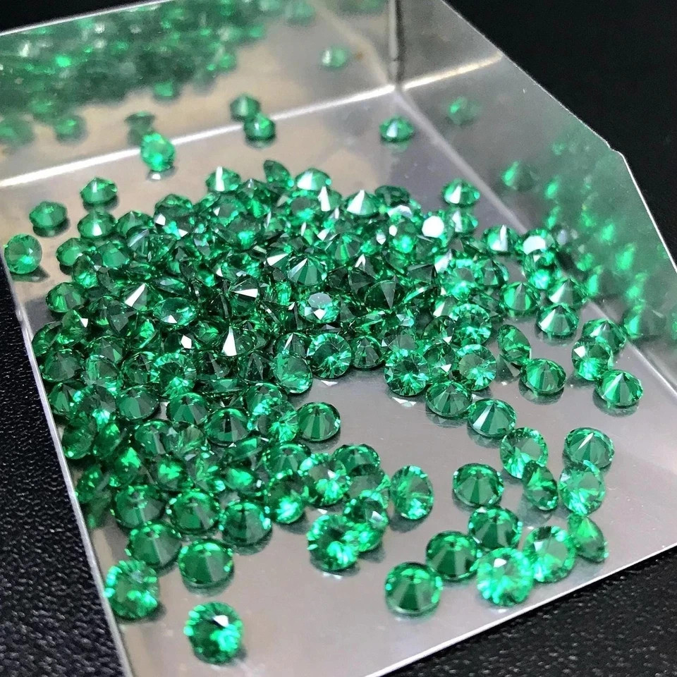 Untreated Certified Flawless 6 mm Natural Emerald Colombia Loose Gemstone 25 PCs