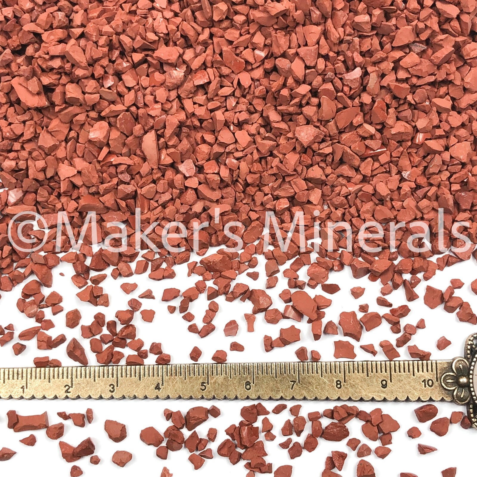 Crushed Red Jasper (Grade A), 4mm-2mm, Orgone, Stone Inlay, & Resin Supplies