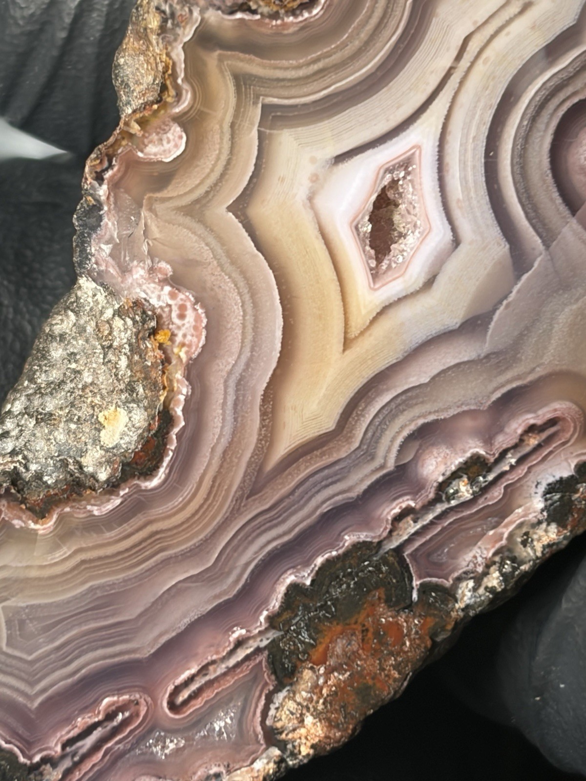 Excellent Purple Picacho Agate Mexico Banding Polished Specimen Laguna