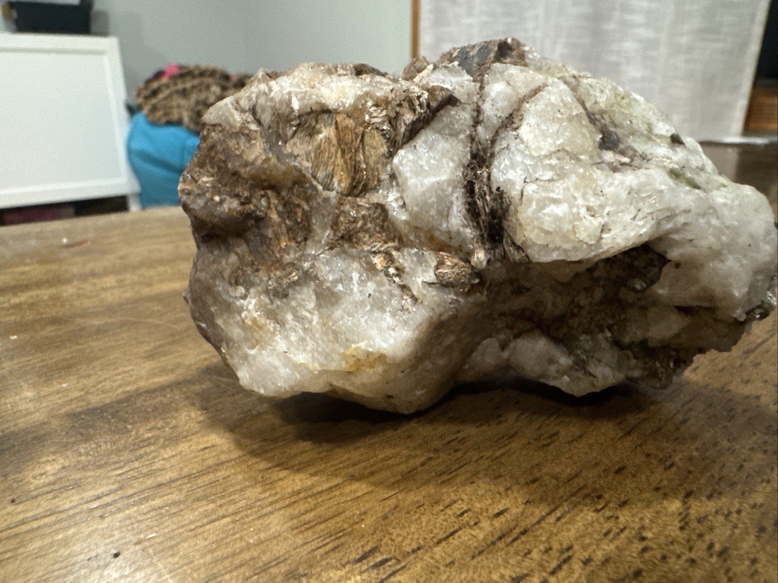 A Milky Quartz Natural Stone. Beautiful Shades Of White And Brown.