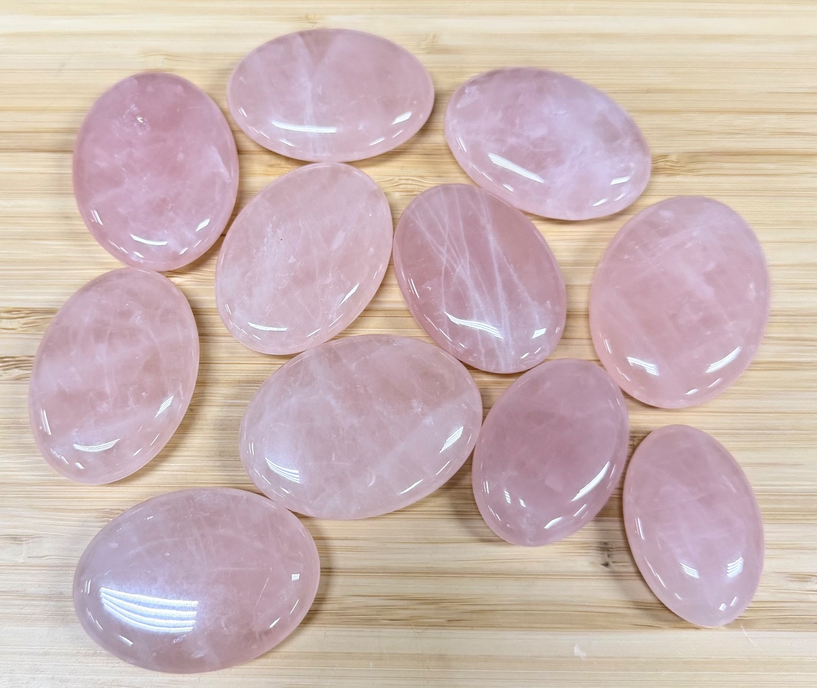 Wholesale Lot 1 Lb Natural Rose Quartz Palm Stones Crystal Healing