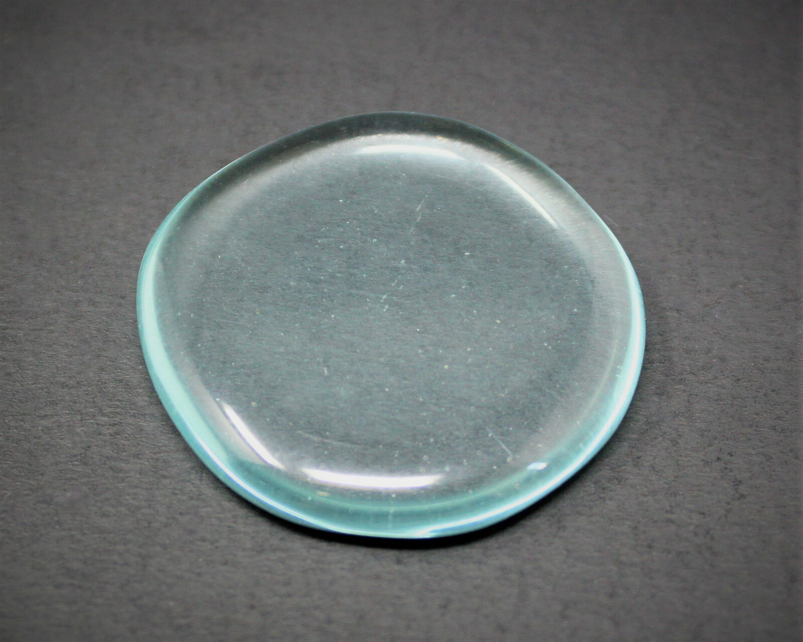 Blue Aqua Obsidian Palm Stone MEDIUM, Smooth Obsidian Polished Worry Stone