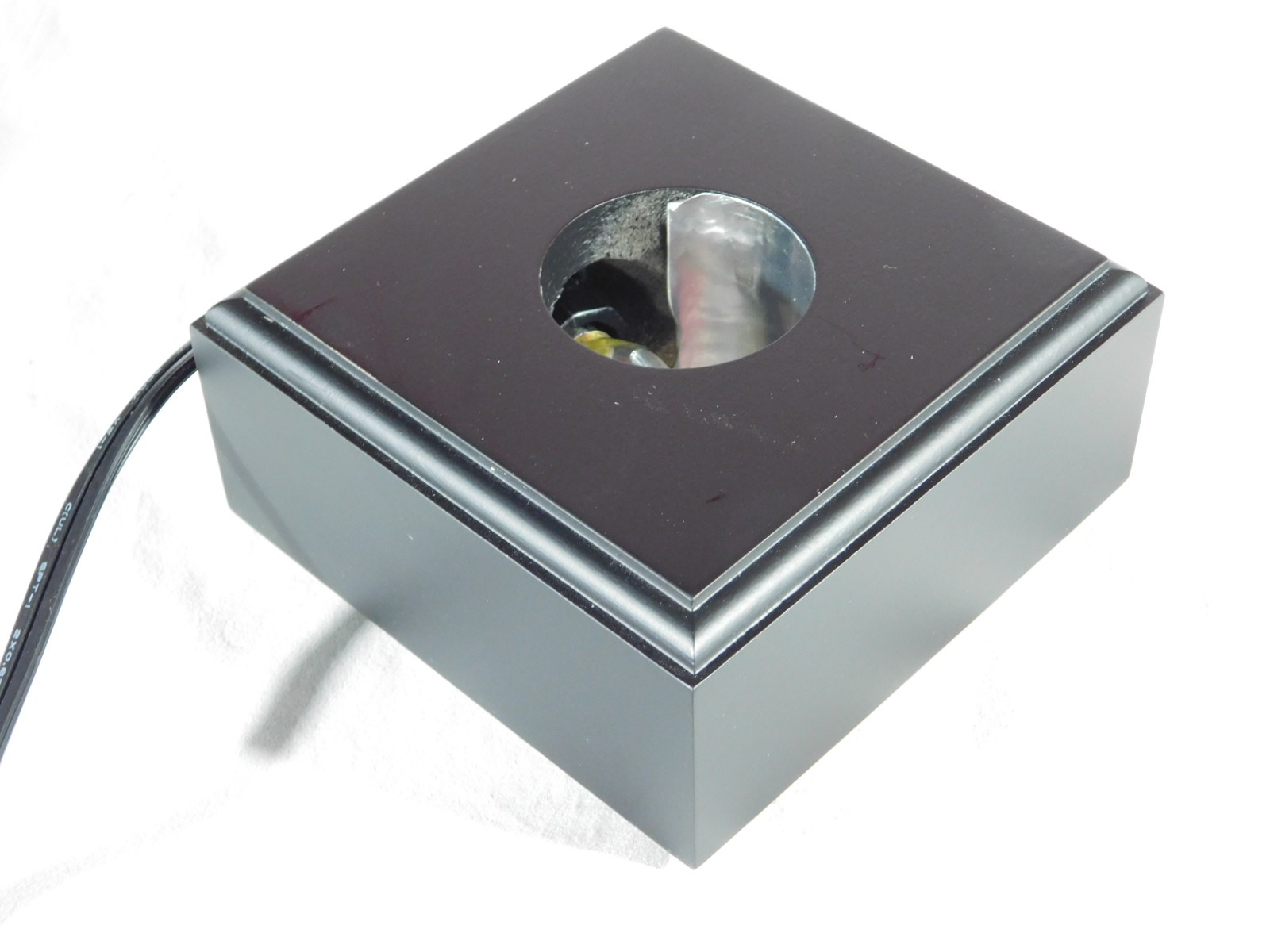 Display Stand LIGHTED Black Square Design Medium Size