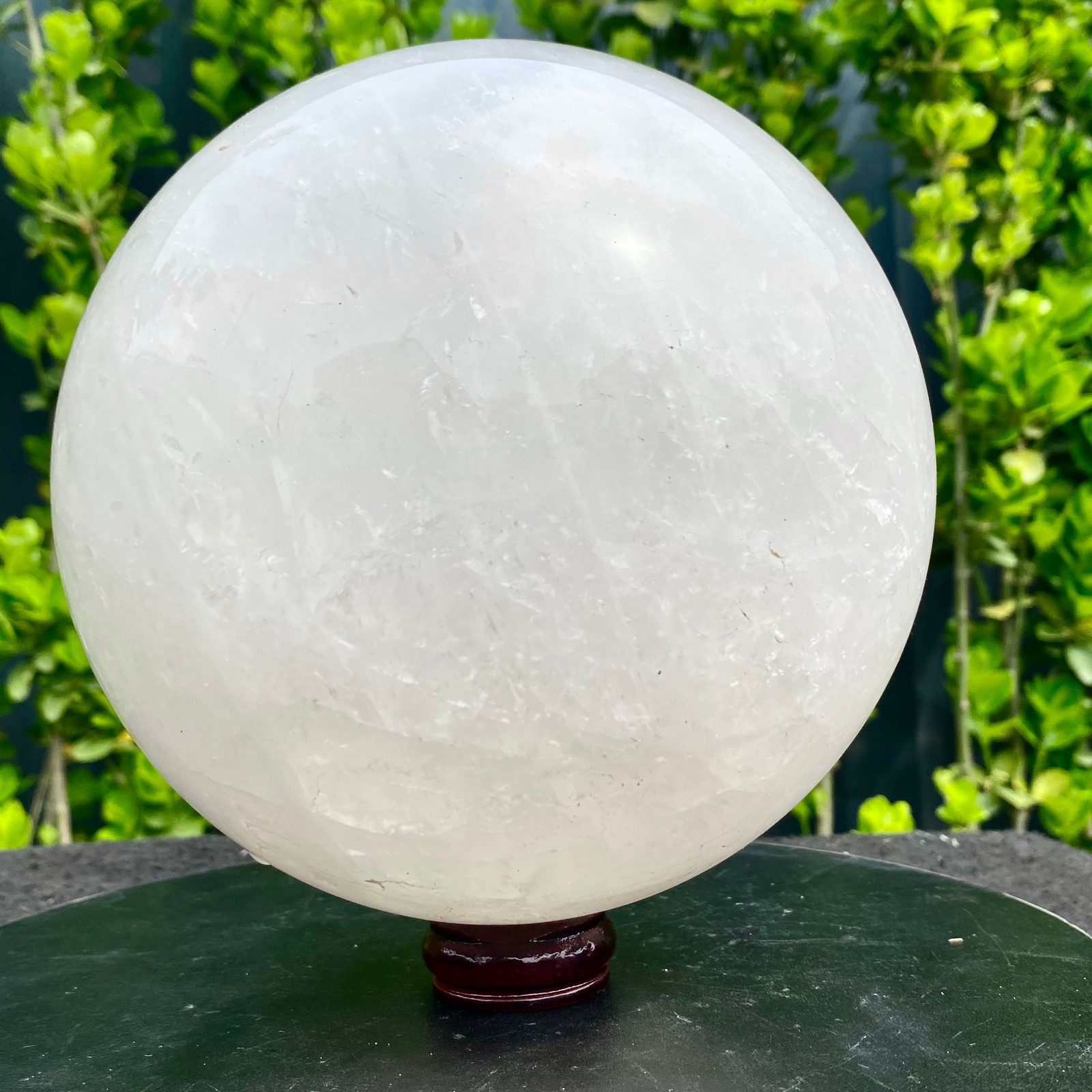 14.1LB Natura white crystal quartz crystal ball Reiki repair