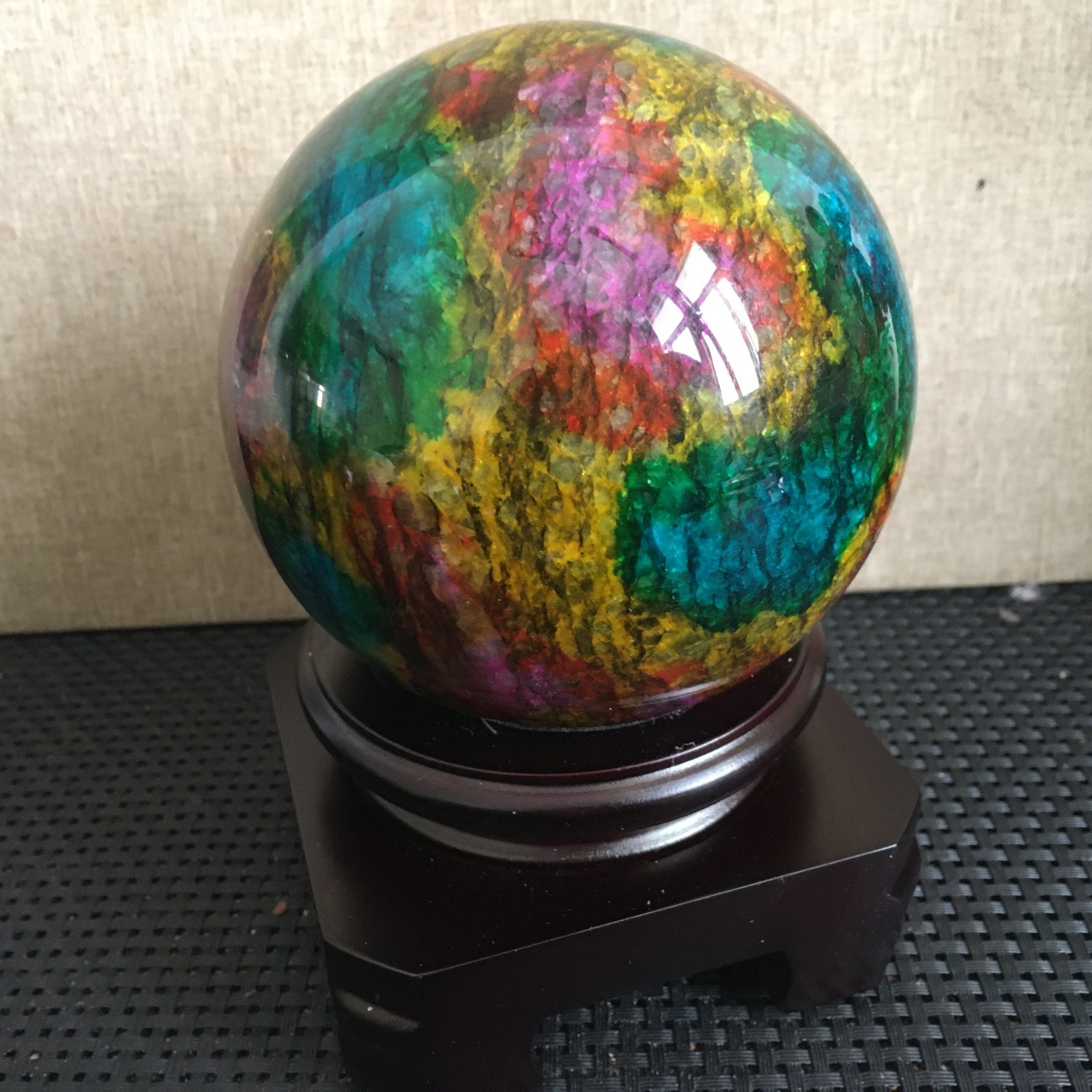 1476g “Seven Colors Jade” crystal sphere specimen -Taiwan China
