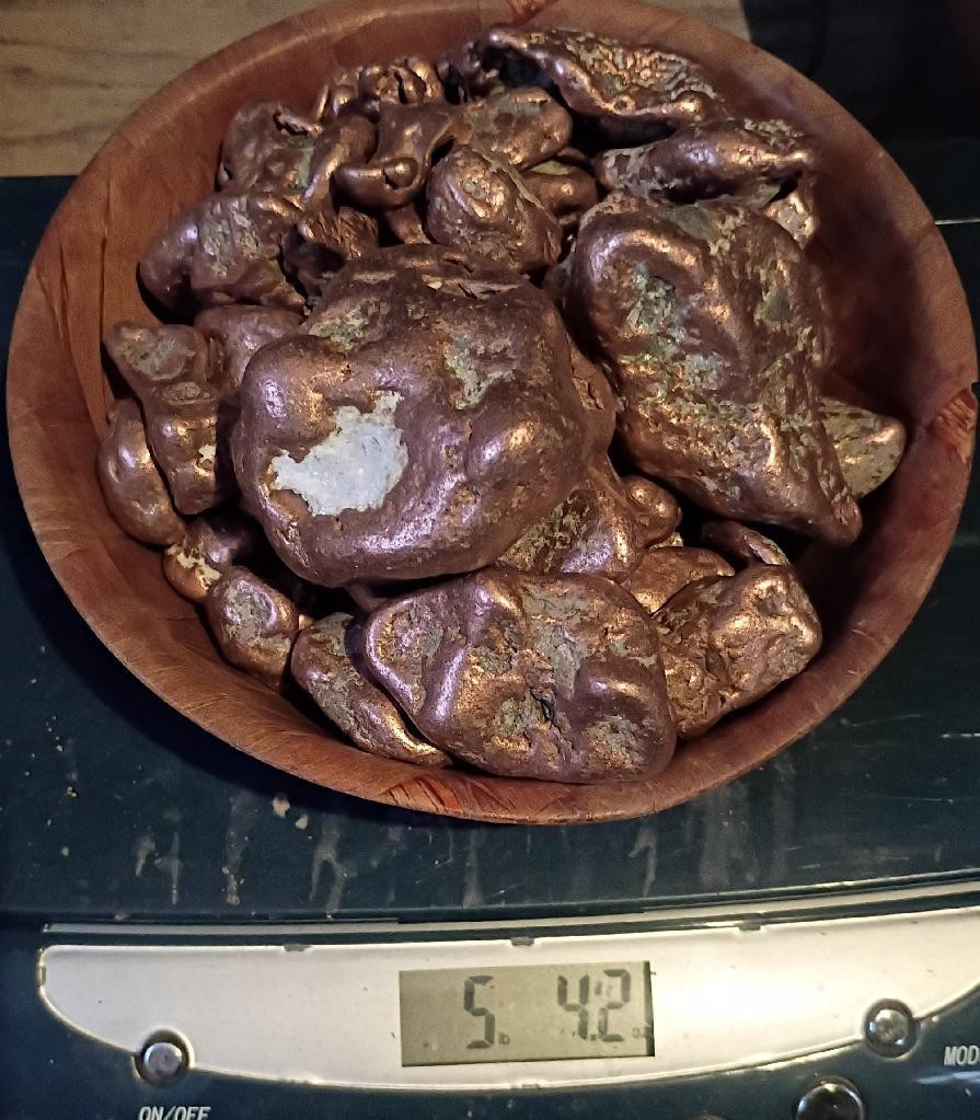 Tumbled Copper Nuggets Native to Upper Michigan’s Copper Country 5 lbs 4 oz