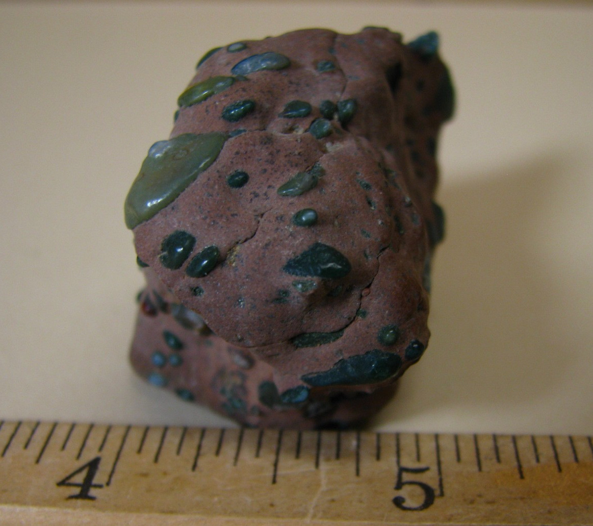 OVER 50 GREEN JADE PIECES IN BROWN MATRIX 46g 1.88×1.3×1.1in JIANGSU CHINA #216
