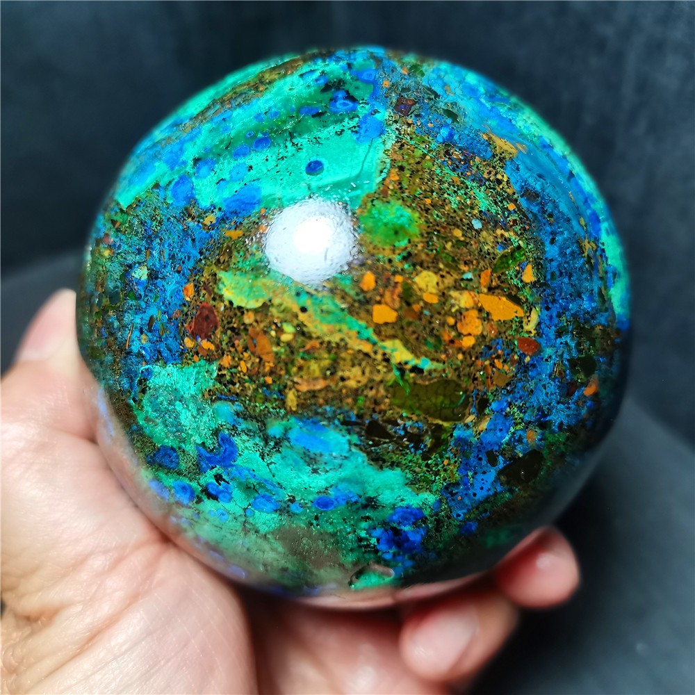 Rare 732.8G Natural Blue Copper Ore Phoenix Stone Agate Symbiotic Healing A49