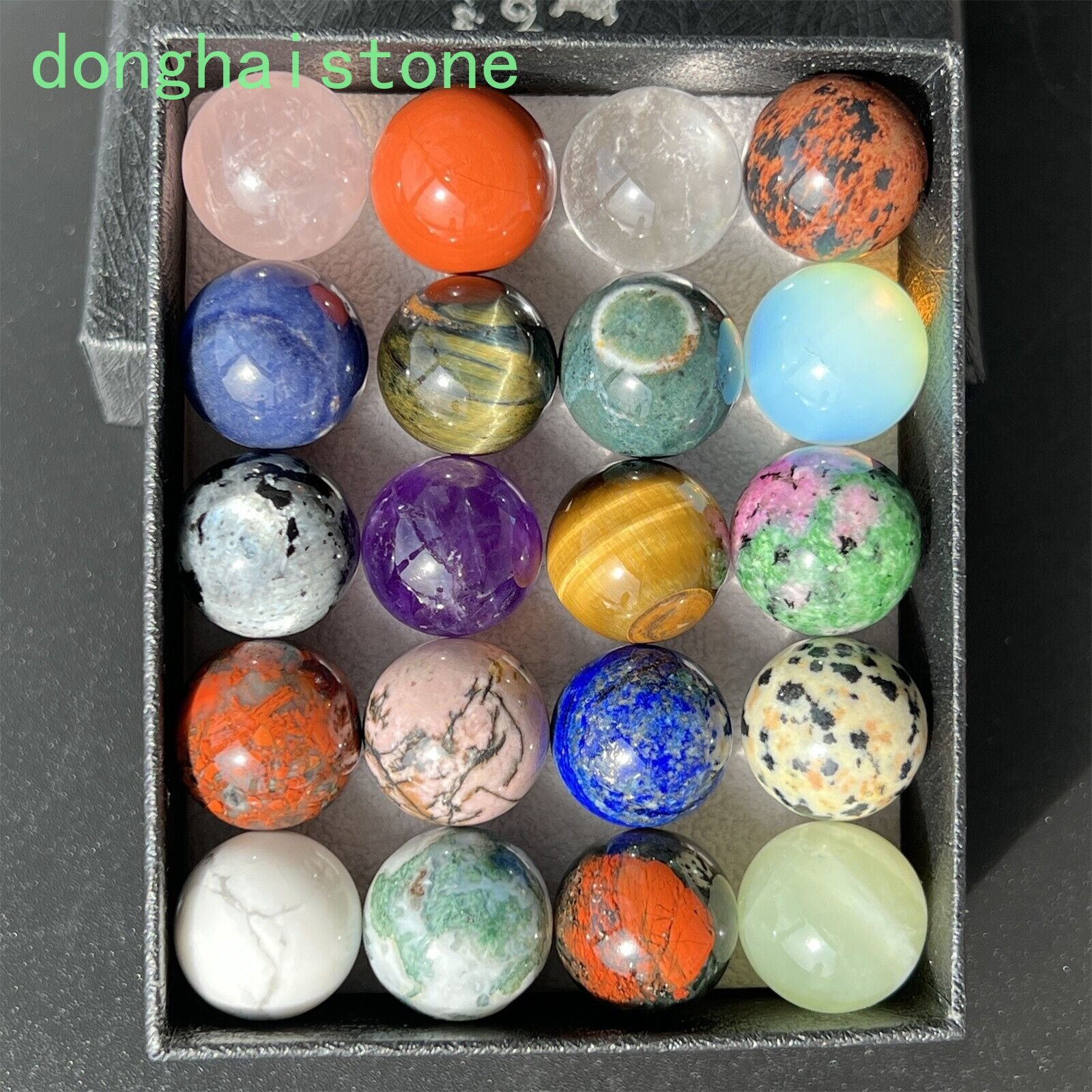 13x Wholesale Natural Mixed sphere quartz crystal ball Palm stone healing 15mm+