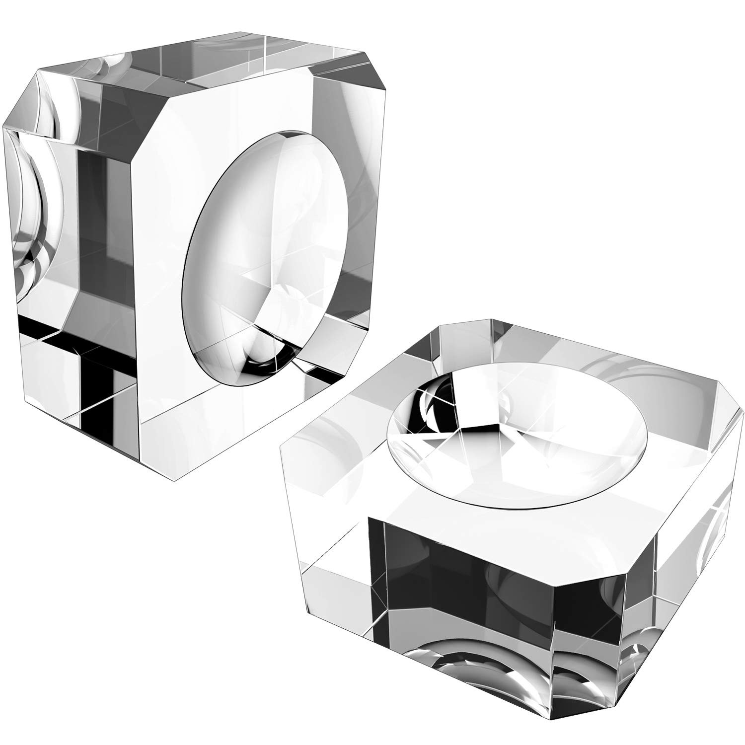 SATINIOR 2 Pack Crystal Ball Stand Clear Sphere Stand Crystal Sphere Holder Base