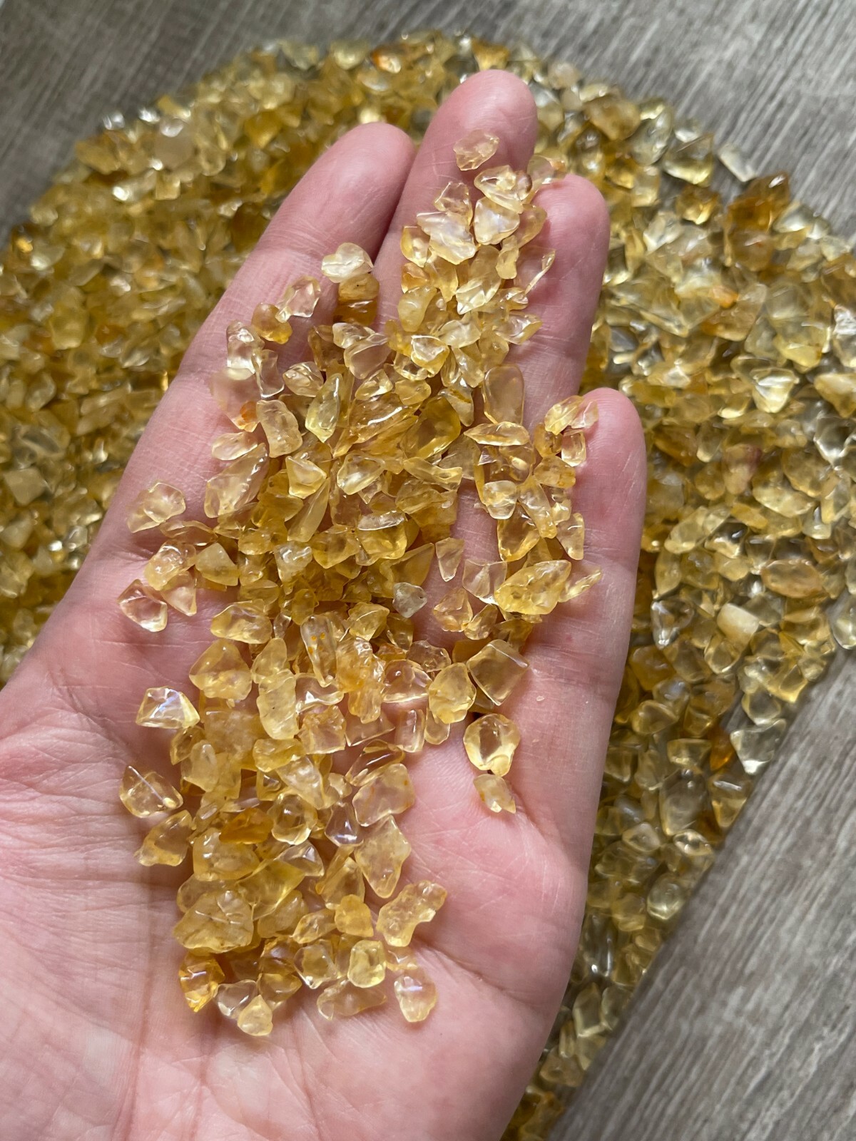 Grade A+++Citrine Semi Tumbled Gemstone Mini Chips 3 – 6 mm, Wholesale Bulk Lot