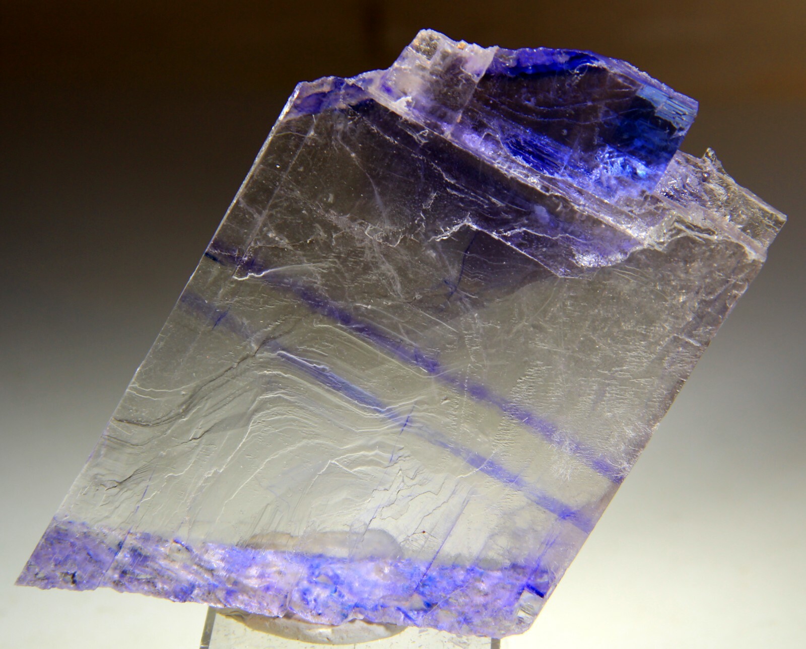 3.75″ Gemmy Deep Blue Halite Single Crystal, Carlsbad, New Mexico! HL553