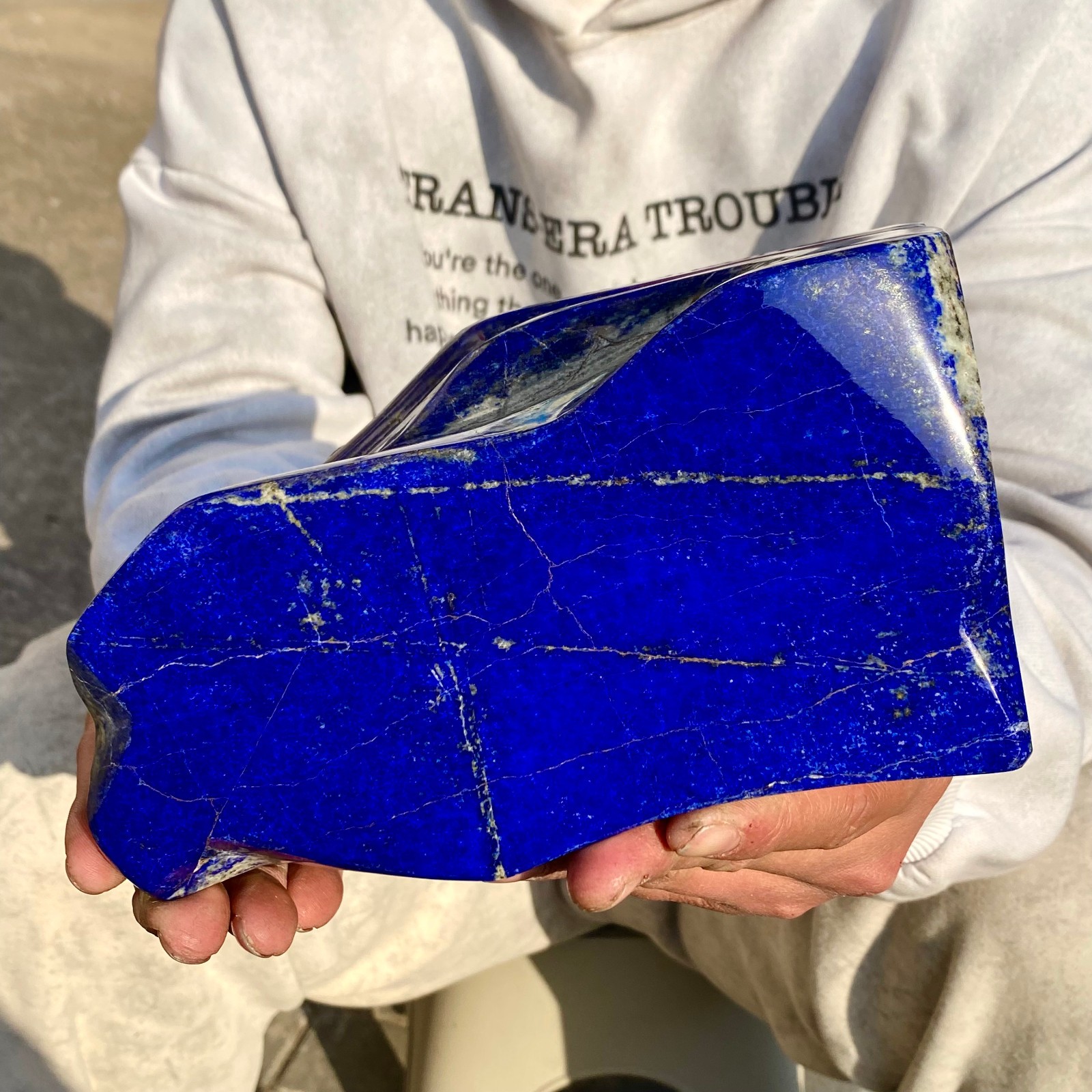 7.3LB Natural Stone Lapis Lazuli Freeform Polished Crystal Mineral Specimen