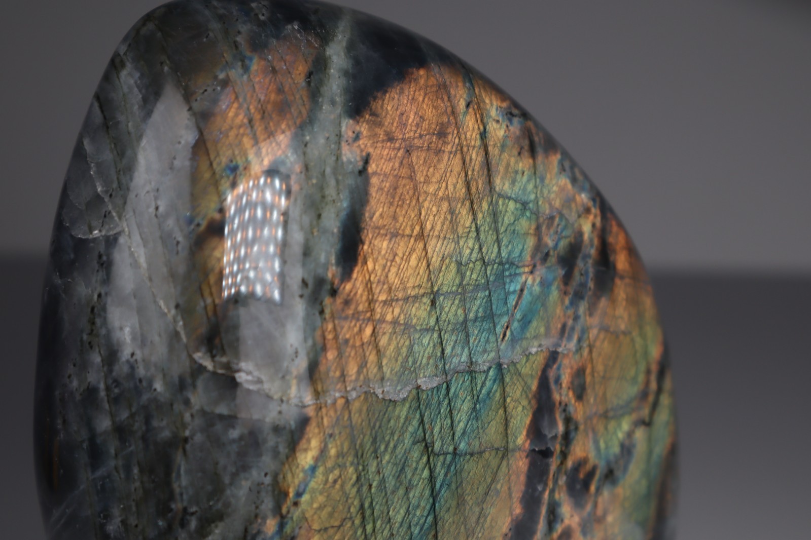 HUGE LABRADORITE Freeform 4lb Rainbow Flash Crystal Blue Gold Display Specimen