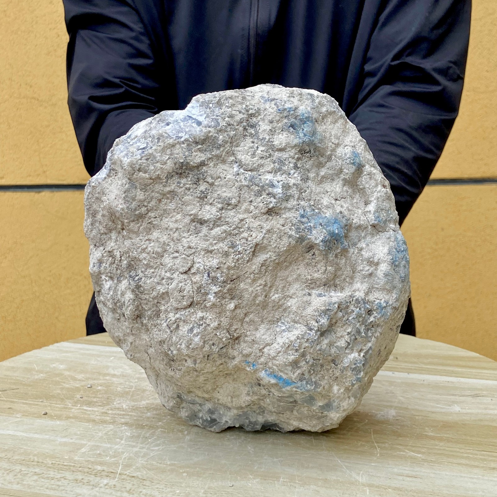 15.43LB Natural Beautiful Blue Celestite Crystal Geode Cave Mineral Specimen