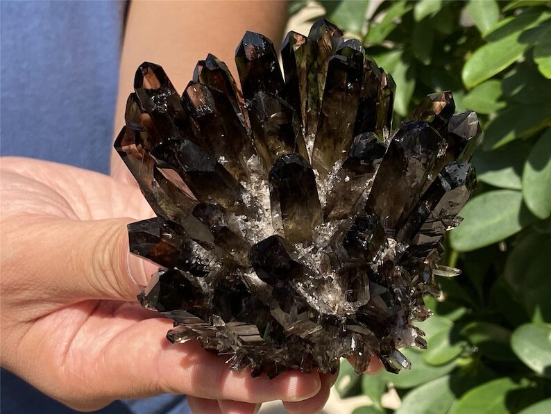 A+++ 300g+ Smokey Quartz Cluster Quartz Crystal Cluster Healing mineral gift 1pc