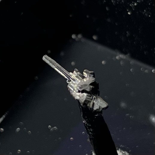 Chalcocite Crystal Micro White Pine Mine Ontonagon Co MICHIGAN USA