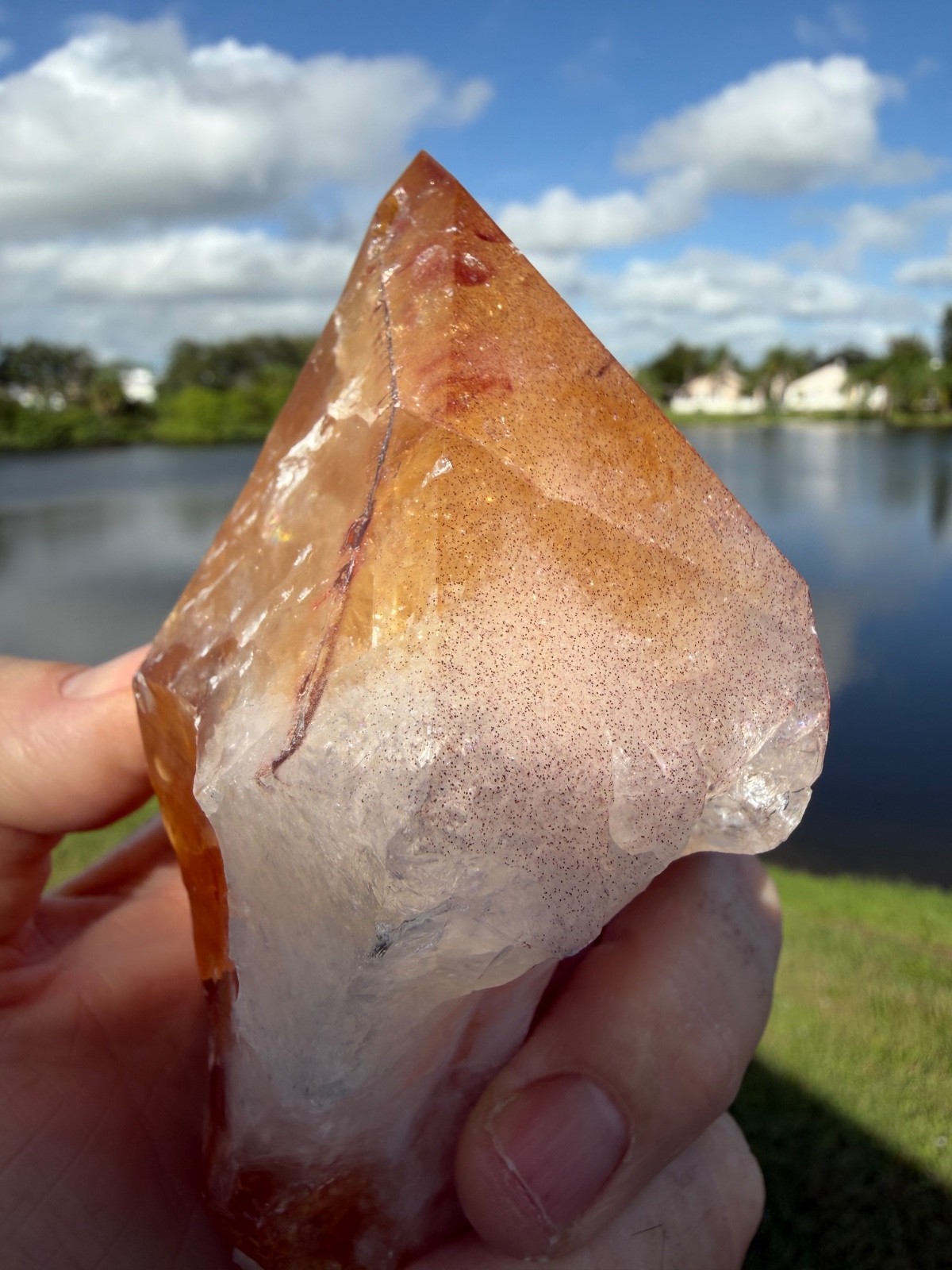 XL Citrine Point – Healing Crystal 5″x 4.5″ for Energy & Wellness 5″