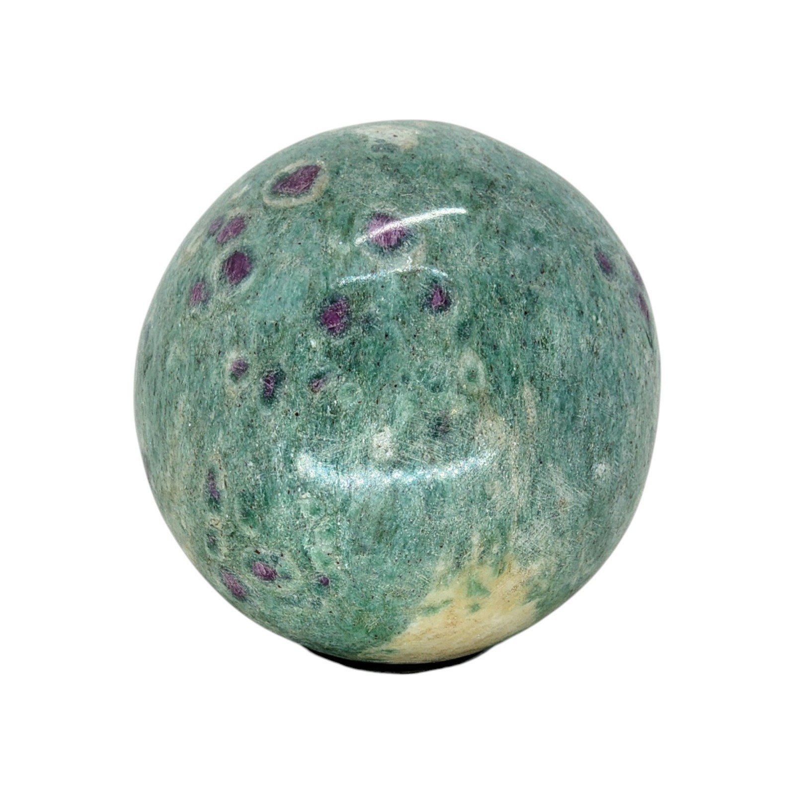 Ruby in Fuchsite, 2 3/8″, India, sphere, display specimen, #R-6752