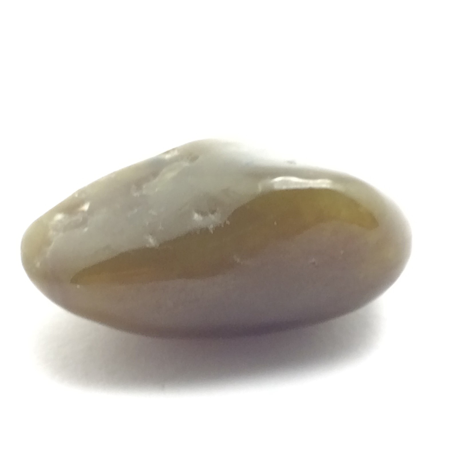 Siberian Jade Pebble Polished Honey Brown Nephrite Jade Vitim River Siberia #16