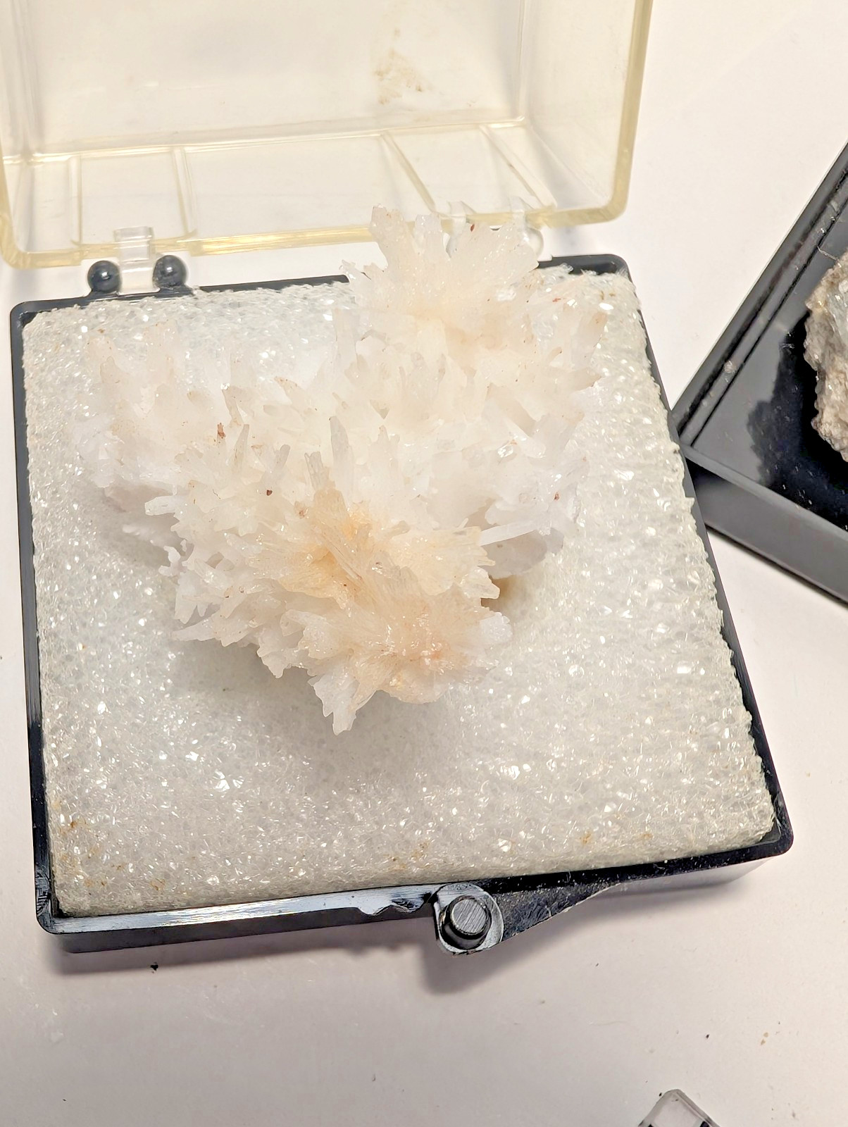 6 Piece Thumbnail Mineral Lot Celestite Vanadinite Bornite in Display Boxes