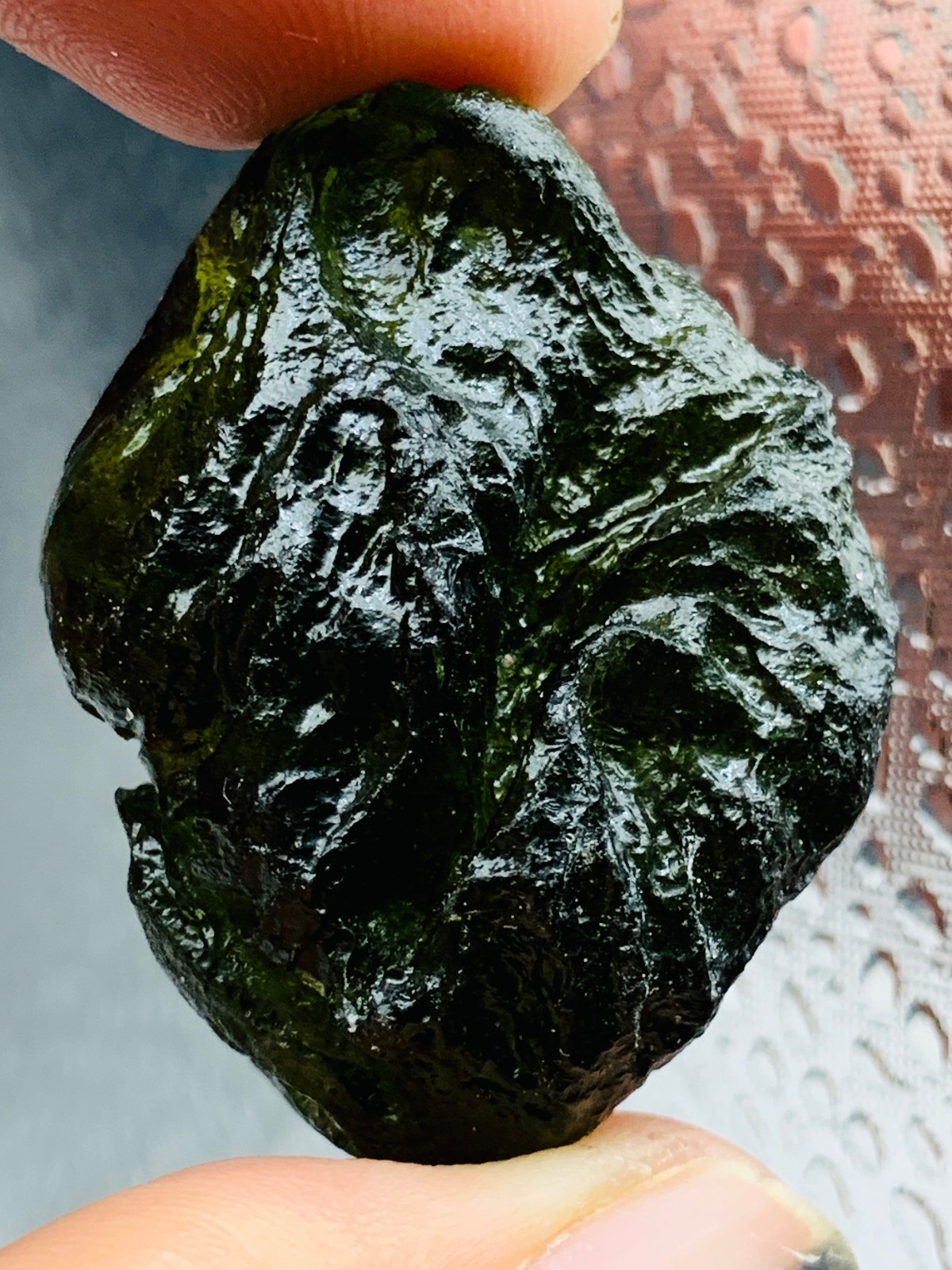 TOP Moldavite Raw Moldavite Crystal from Czech Republic PICcertificate 76CT