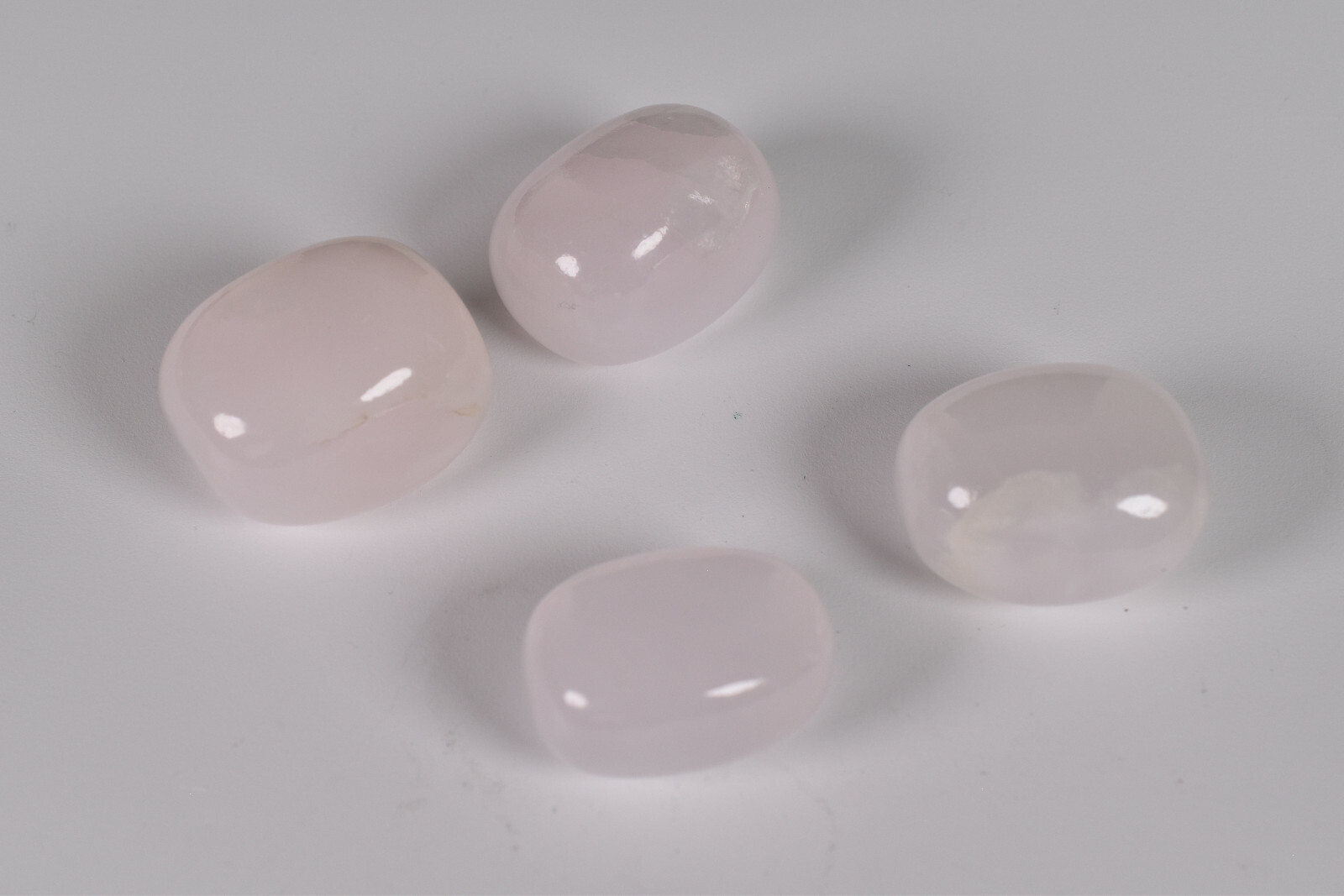 Pink Mangano Calcite Tumbled Stones Fluorescent UV Reactive 4 pieces # S2